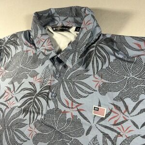 TravisMathew Red Letter Day Polo Mens XXL Quiet Harbor Golf USA Flag